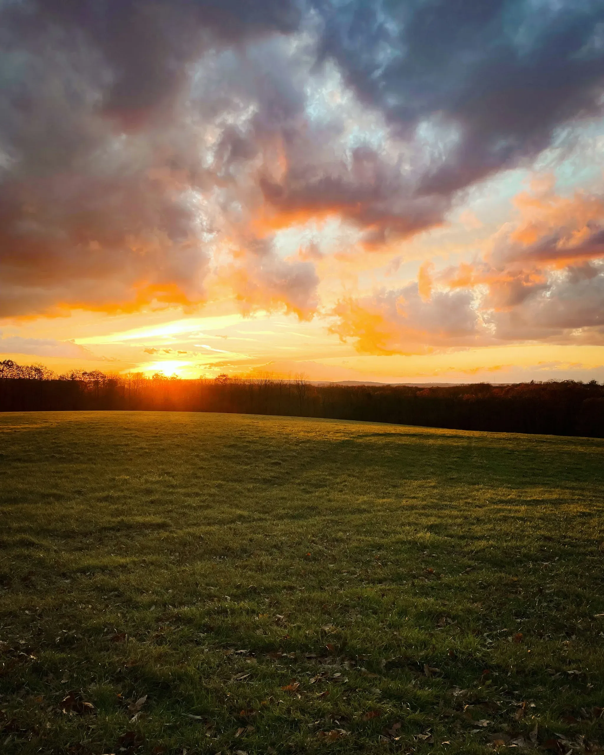 Pennsylvania. Mountain sunset in late fall