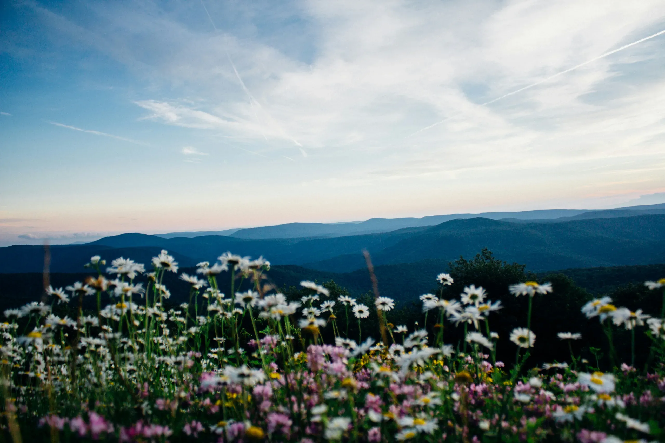 Monongalia County, West Virginia. Mountain view