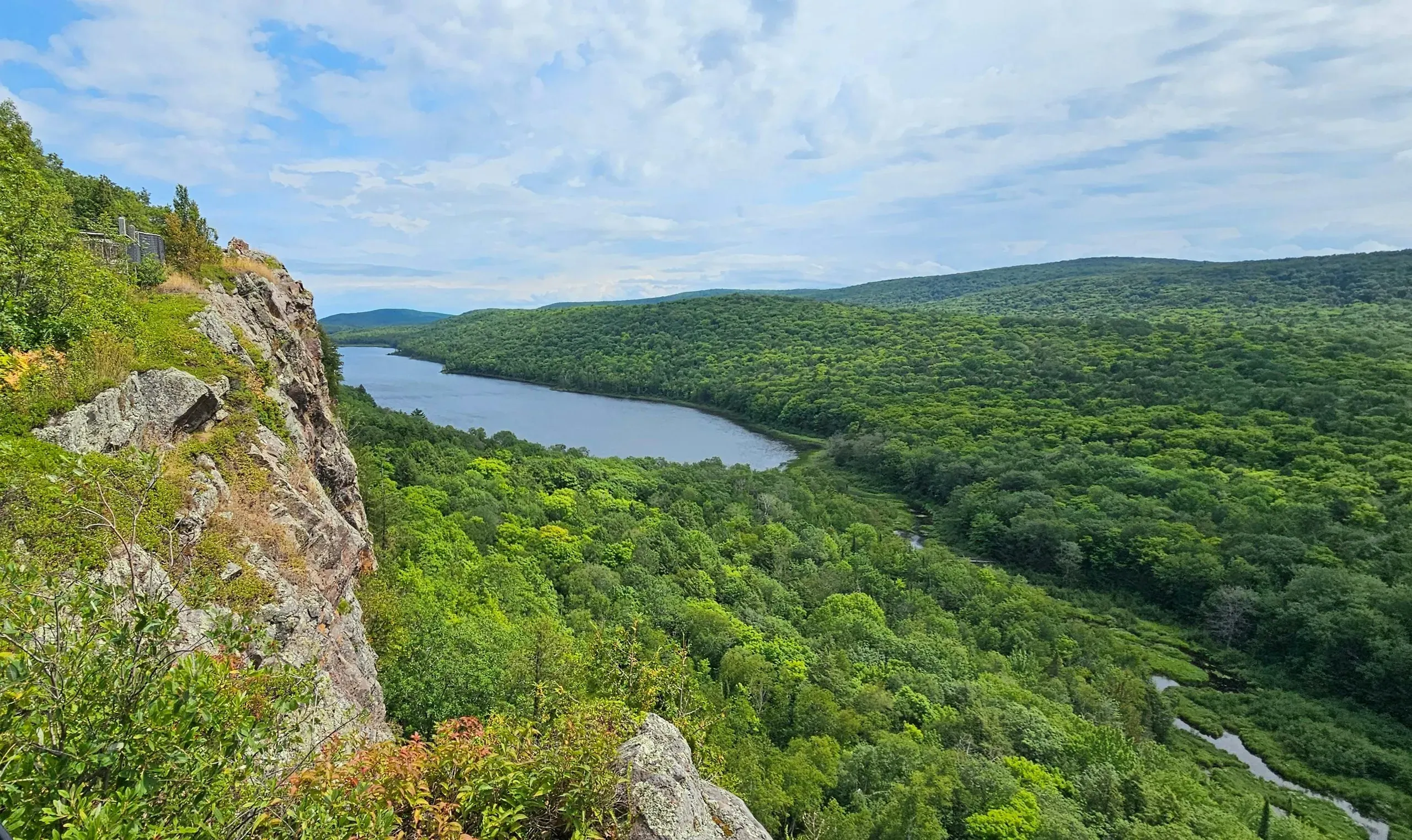 Ontonagon, Michigan. Scenic view of lake of the clouds, Porcupine Mountains
