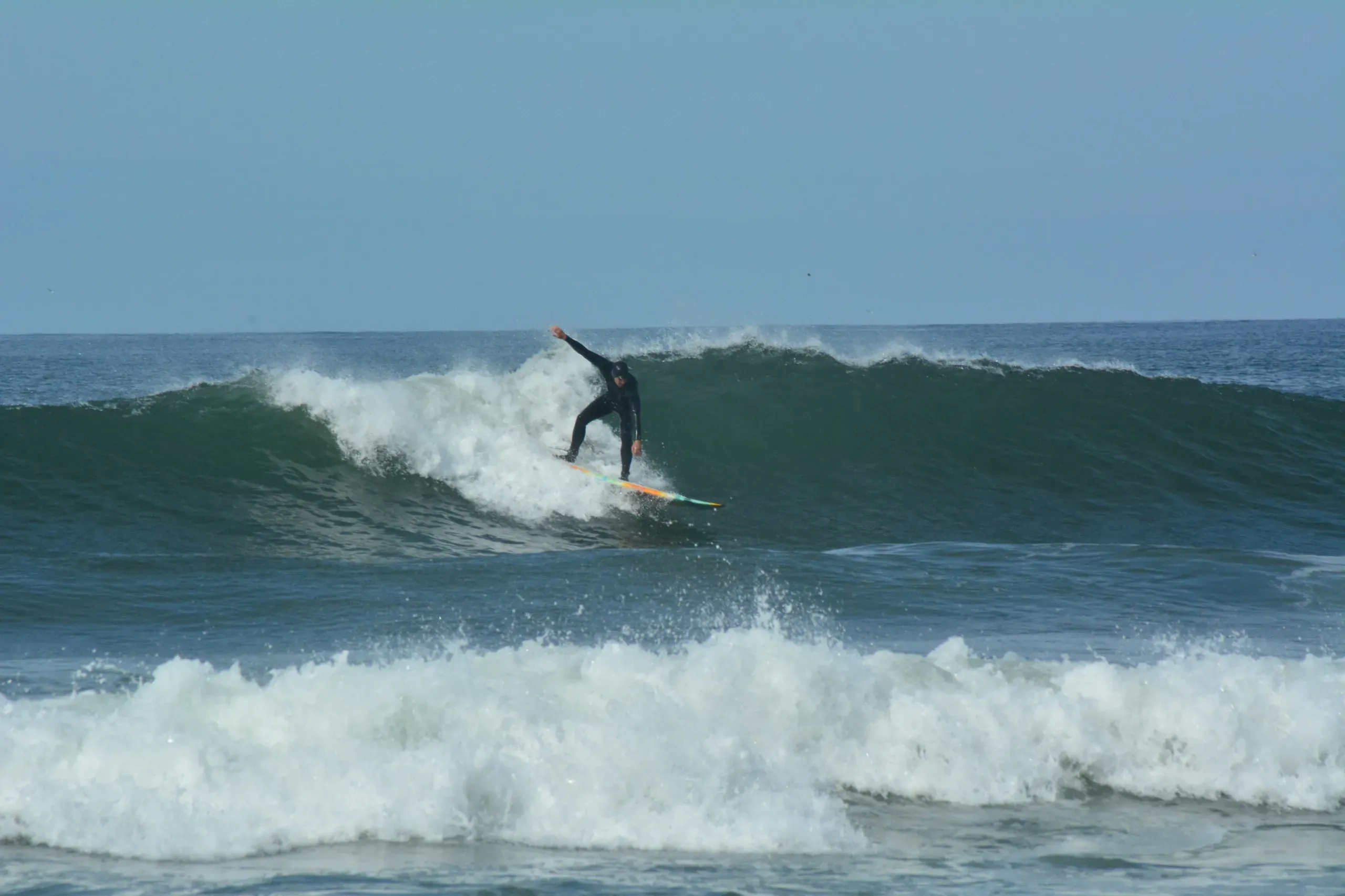 Surfing at Ocean Shores Beach, Ocean Shores, Washington