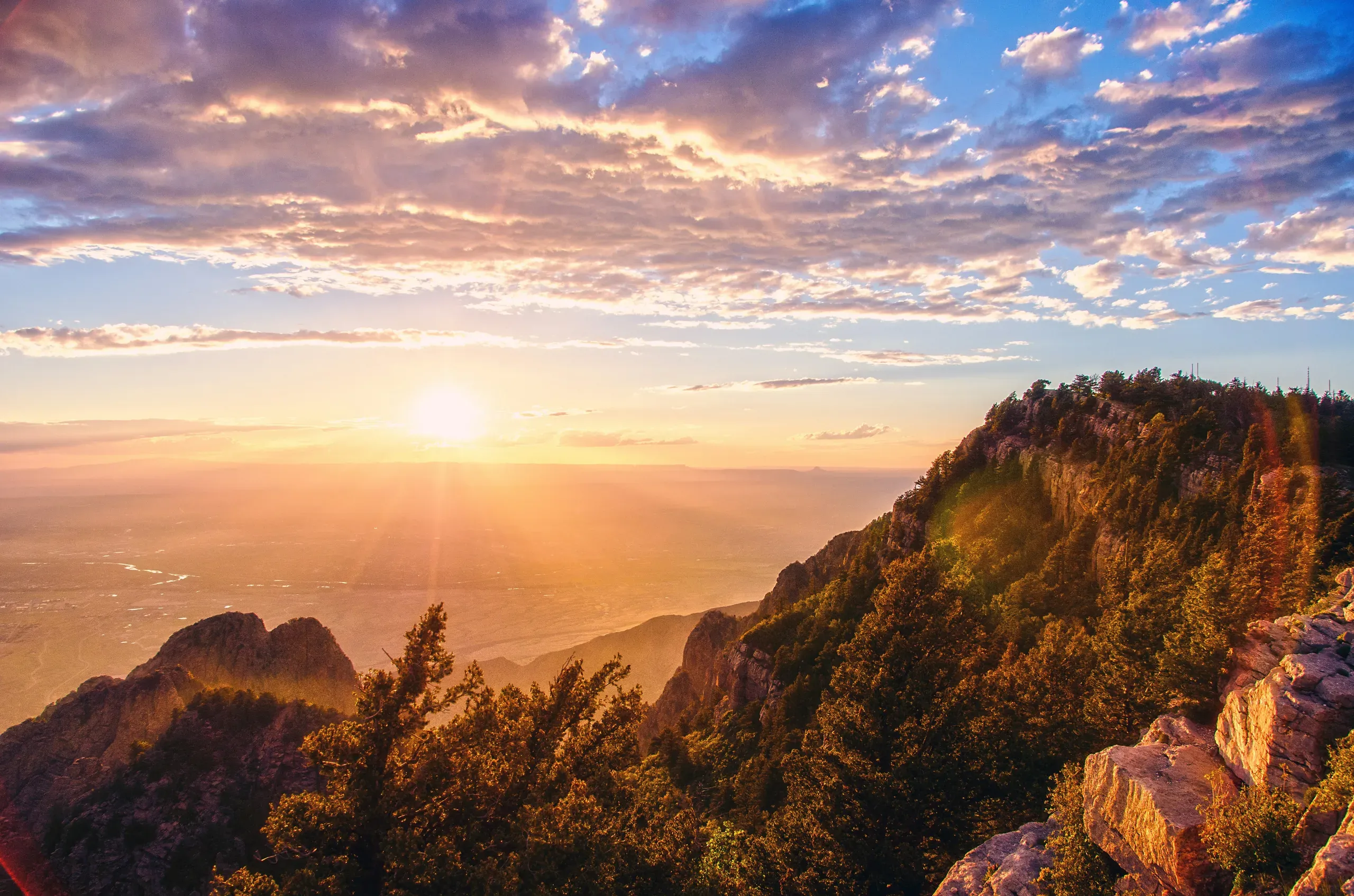 The view from the top of Sandia Crest, New Mexico after the storm has passed.