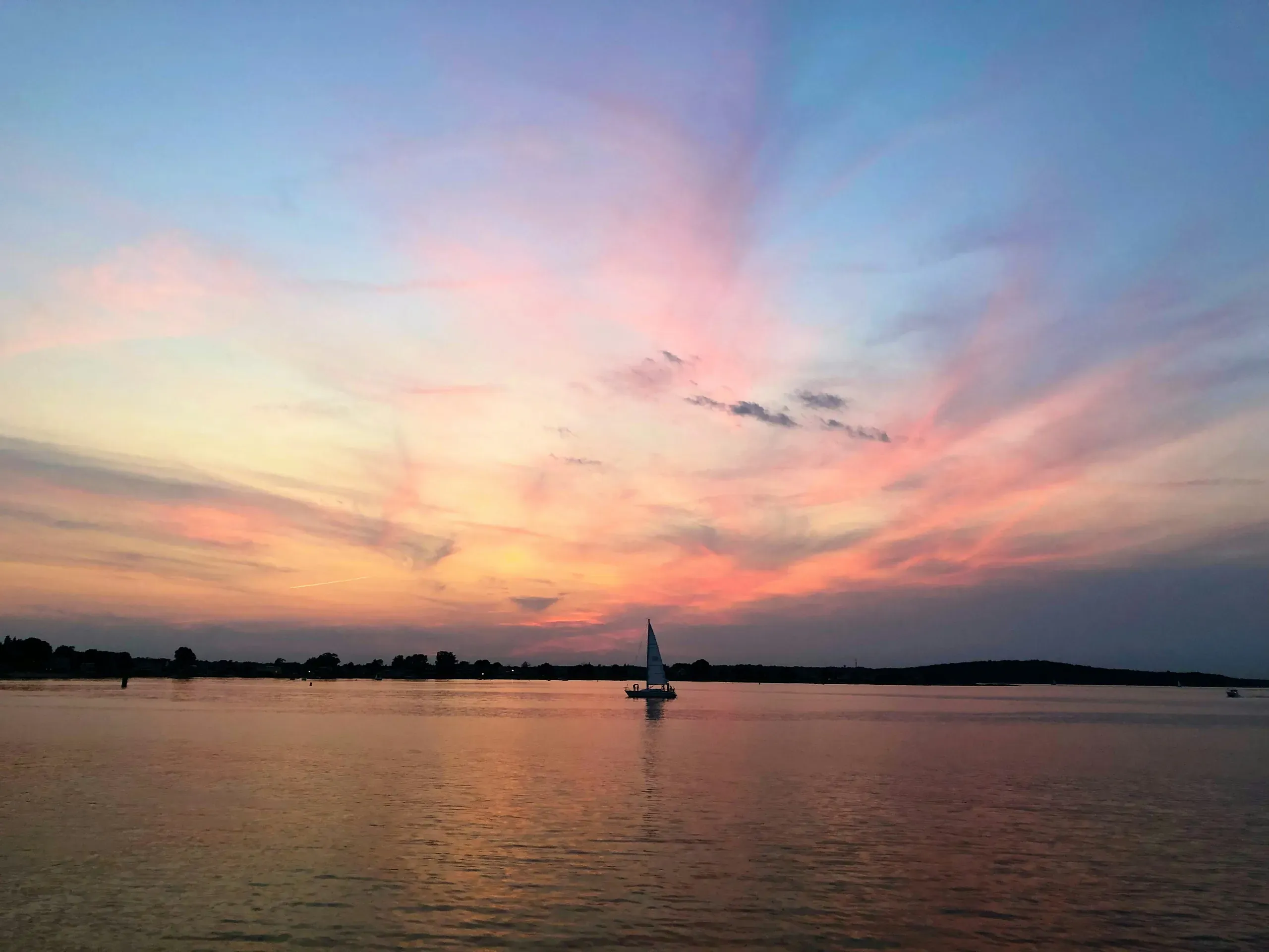 Sailboat sunset Rhode Island