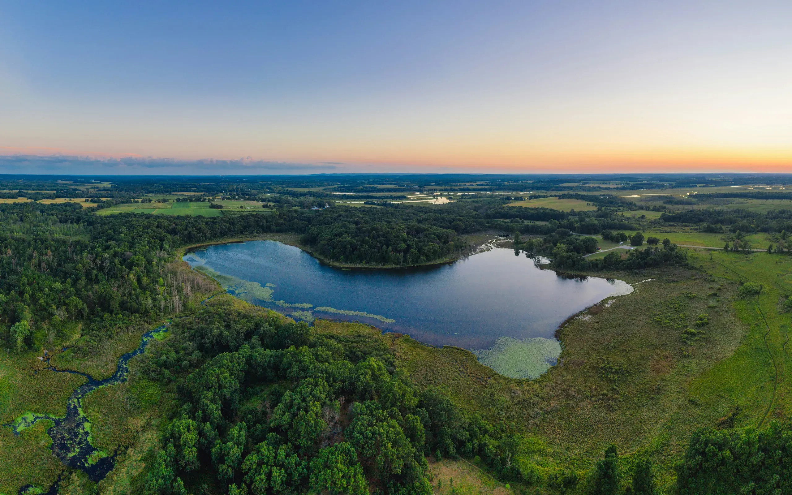 Ennis Lake within John Muir Memorial County Park in Montello, Wisconsin