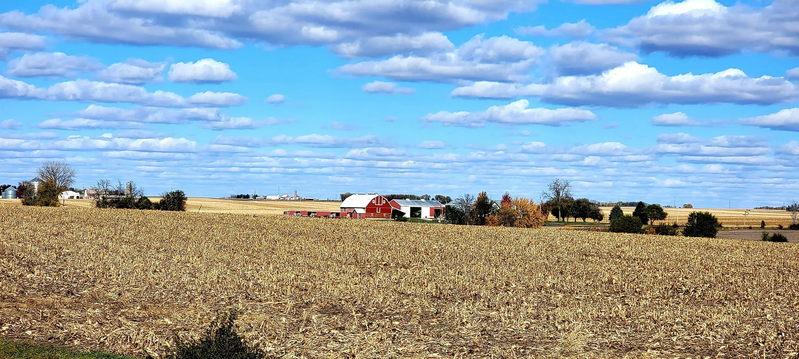 A fall farm from far. Jesup, Iowa