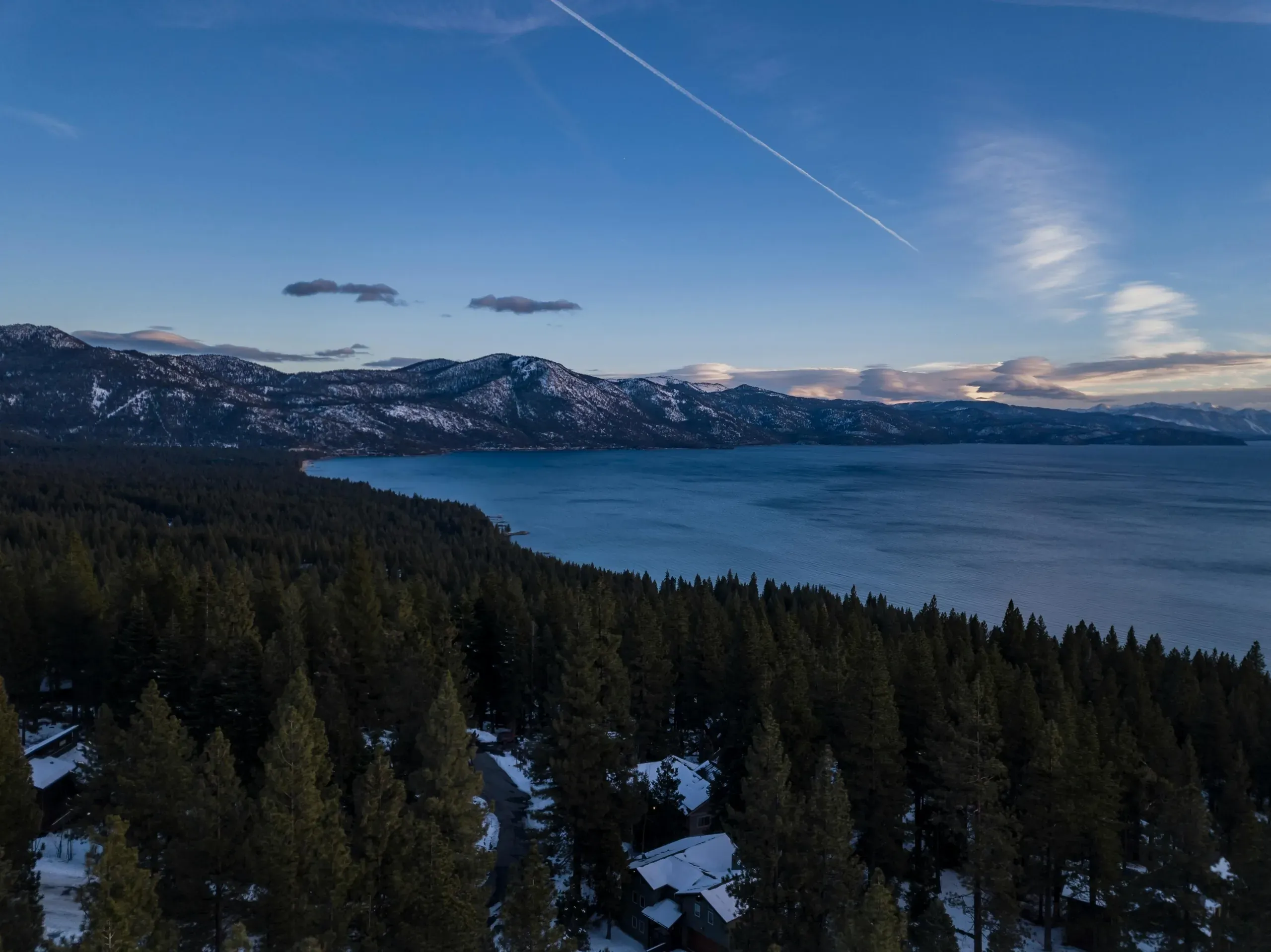 Incline Village, Nevada. High angle shot of trees