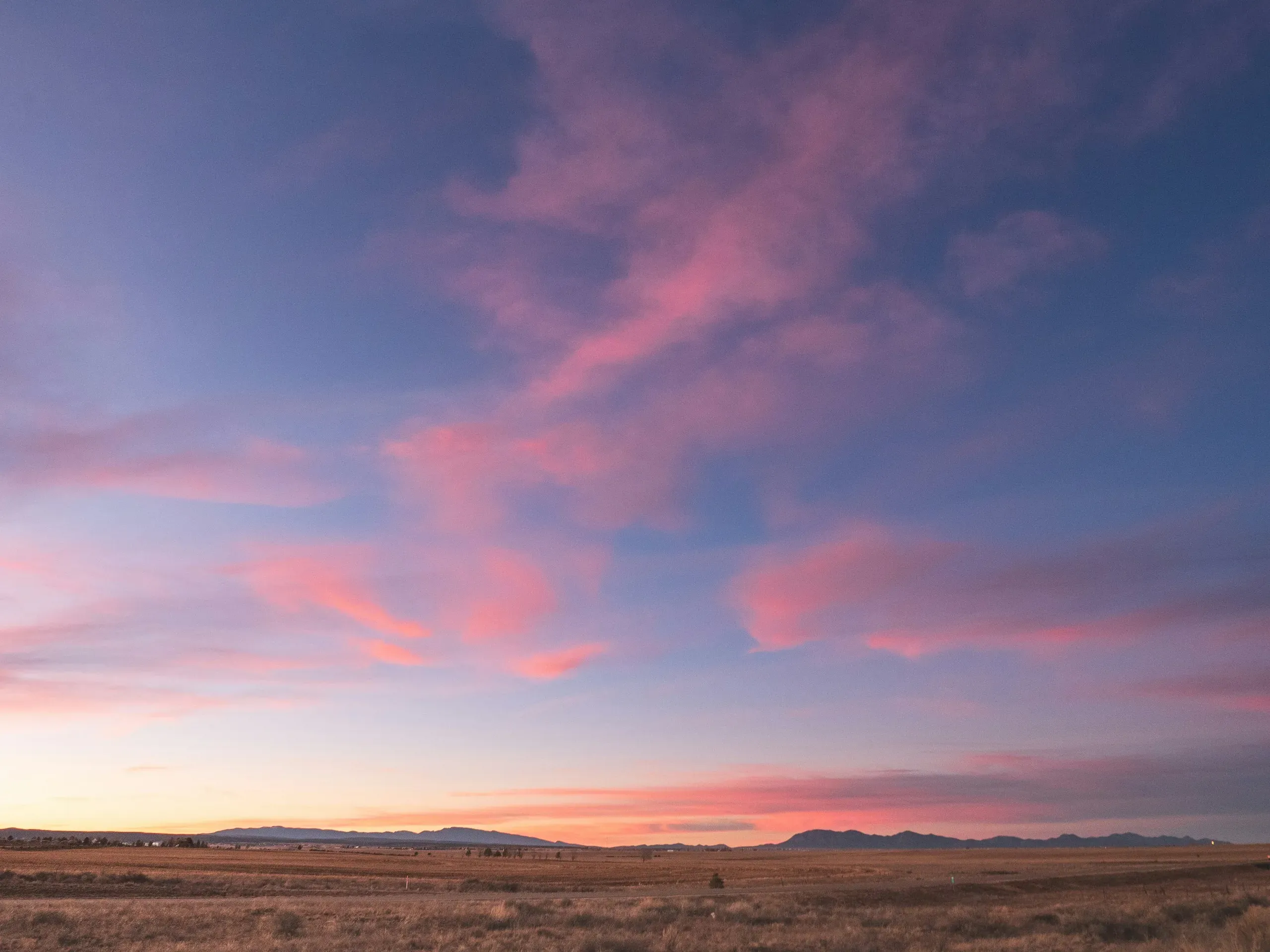Sunset over the central New Mexican plains near Estancia