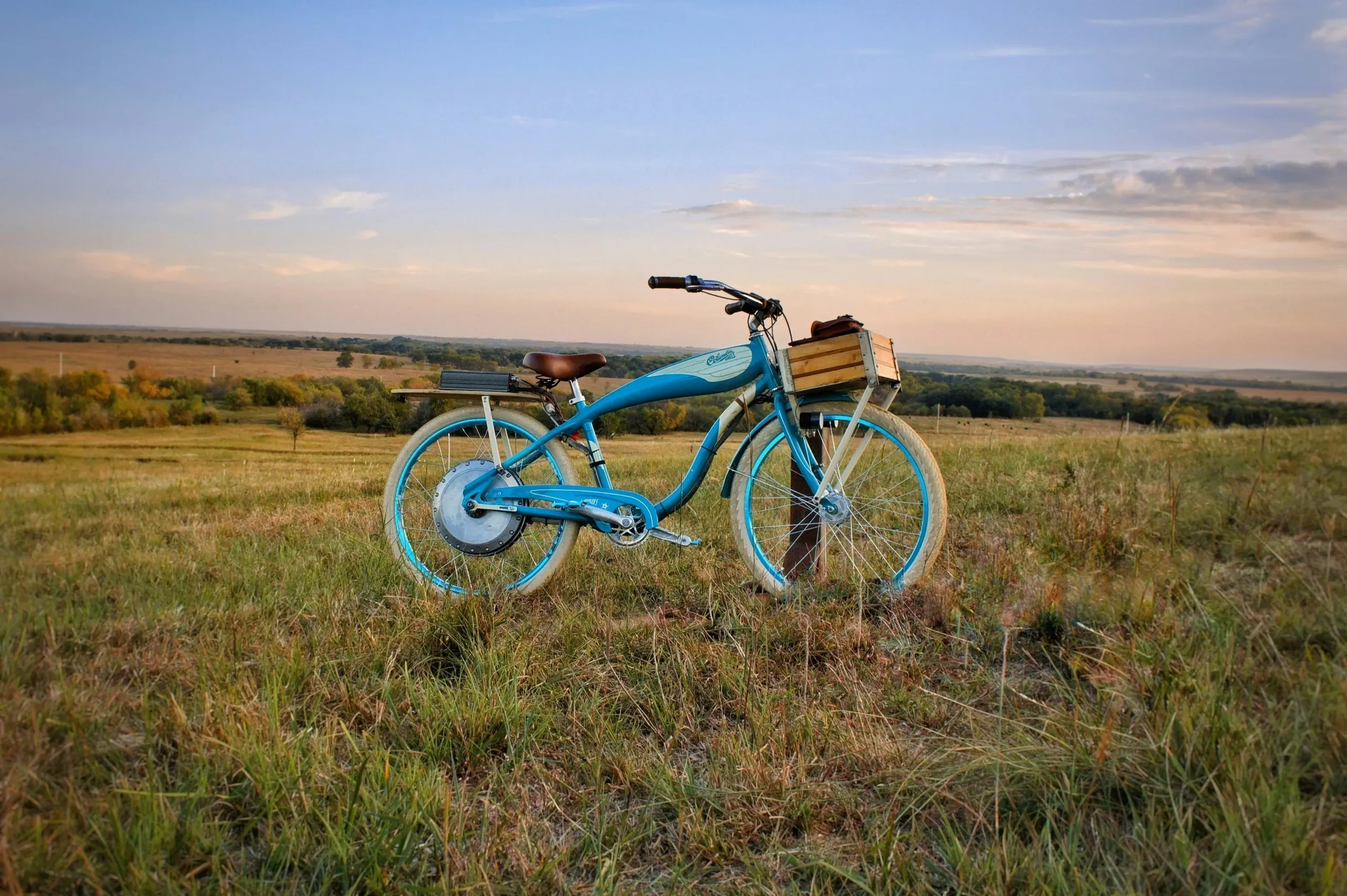 Eureka, Kansas. Bicycle in countryside.