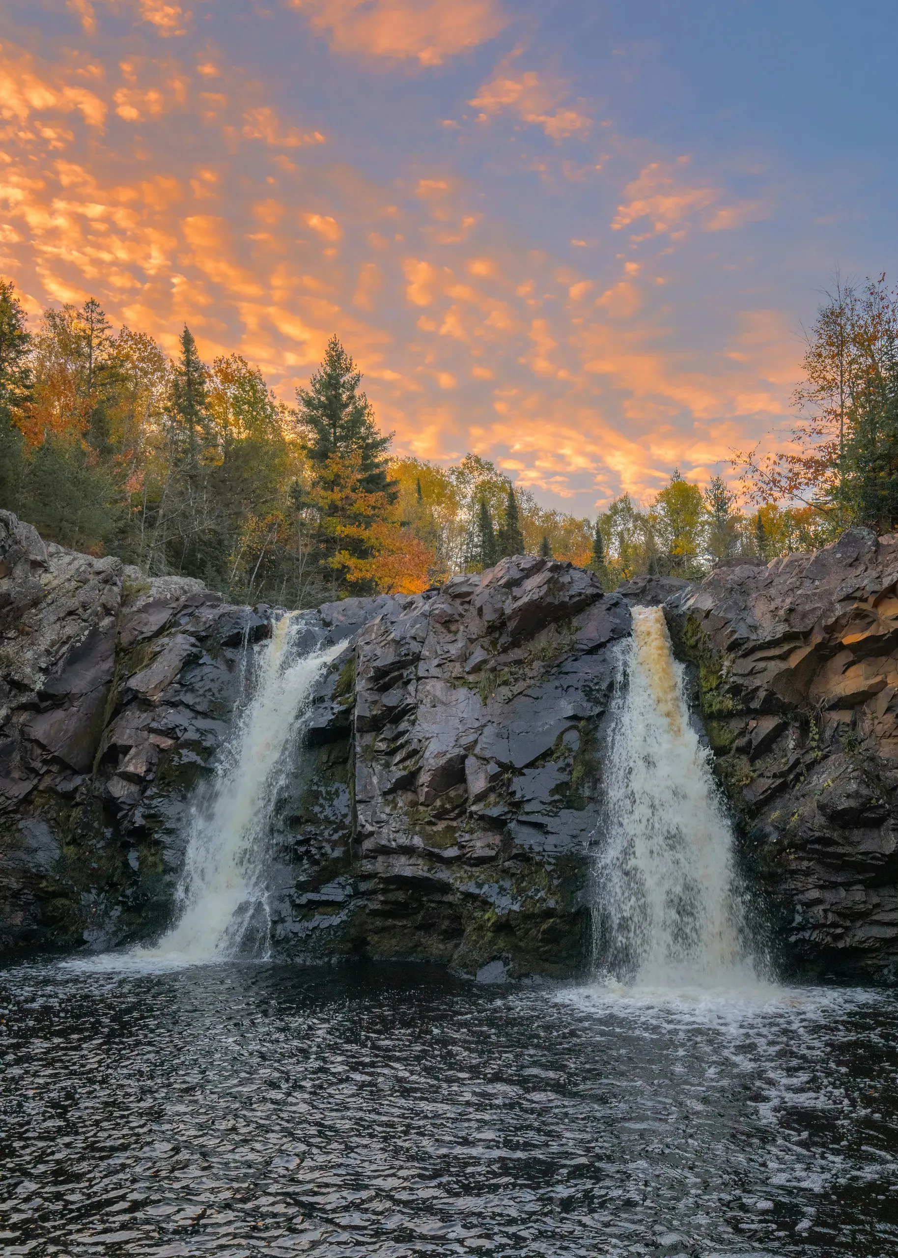 Superior, Wisconsin. Two waterfalls.