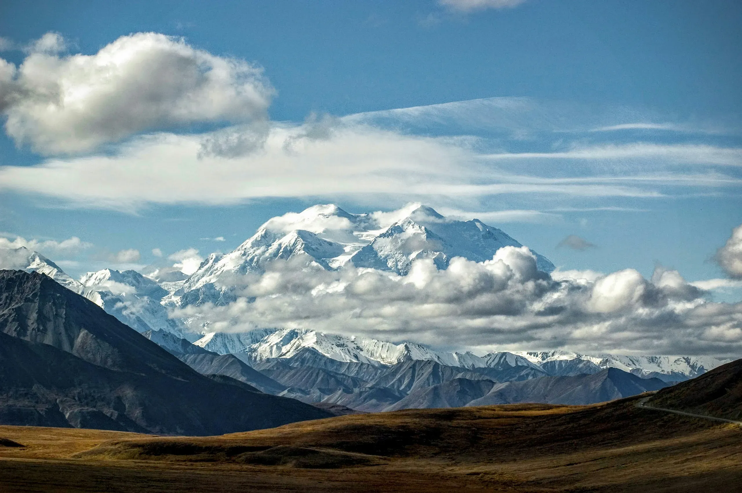 Mount Denali on a late September day, Denali National Park and Preserve, Alaska