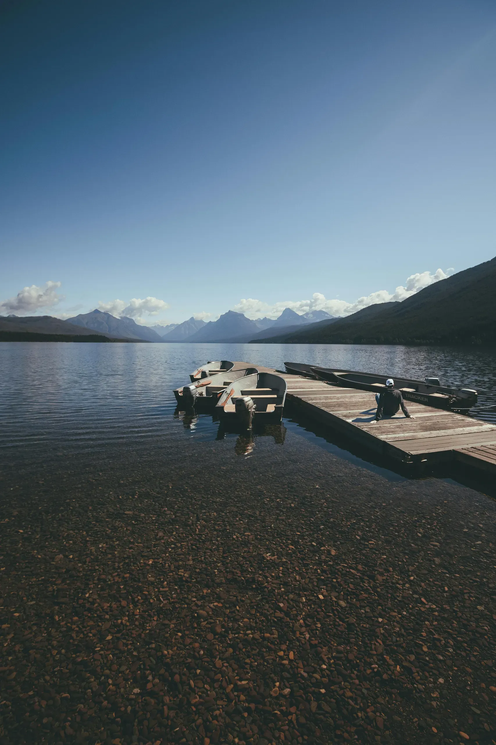 Montana. Boats beside dock