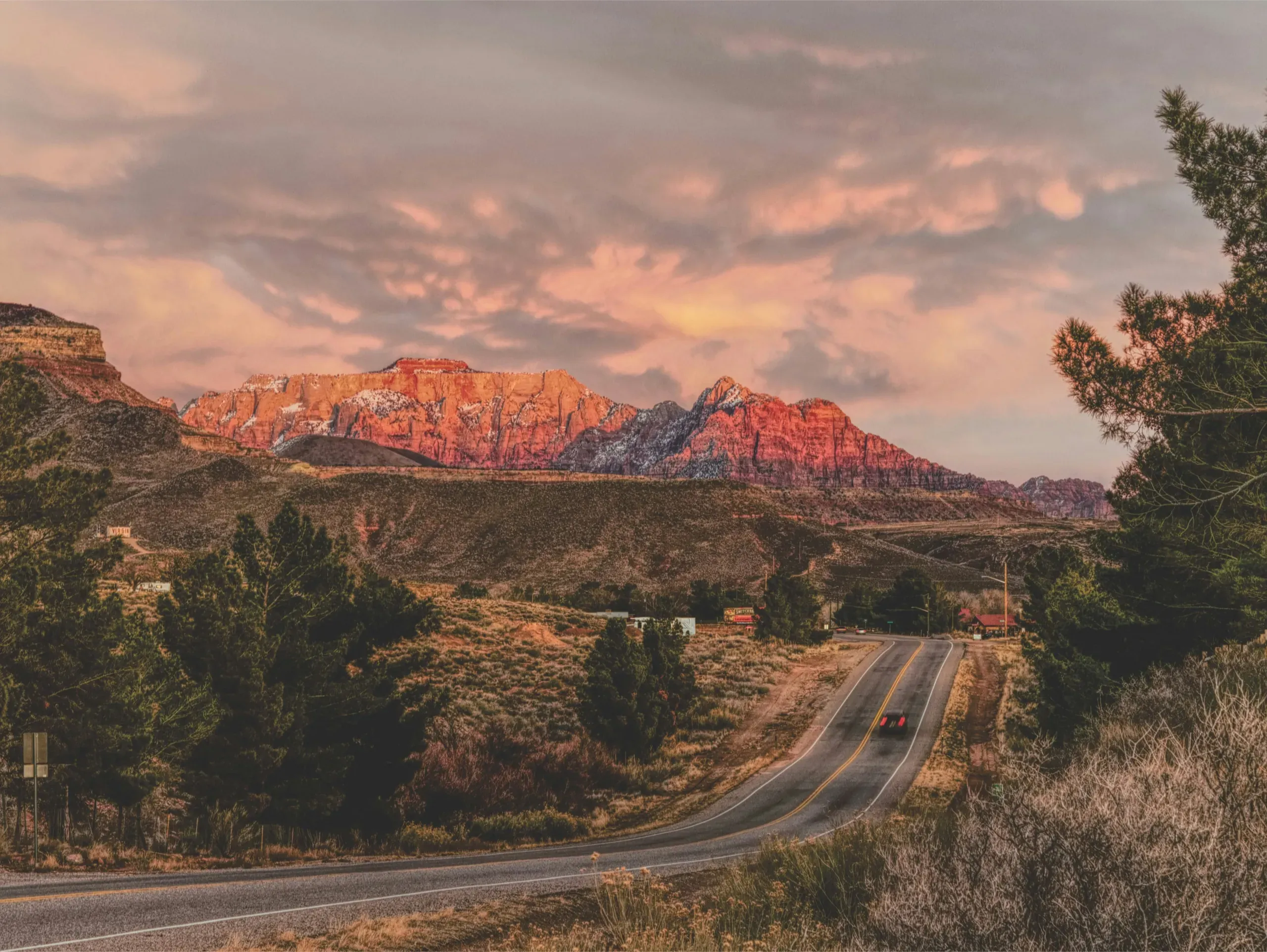 Road to Zion National Park, Utah