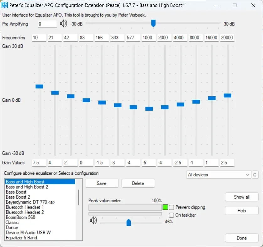 Peace Equalizer screenshot