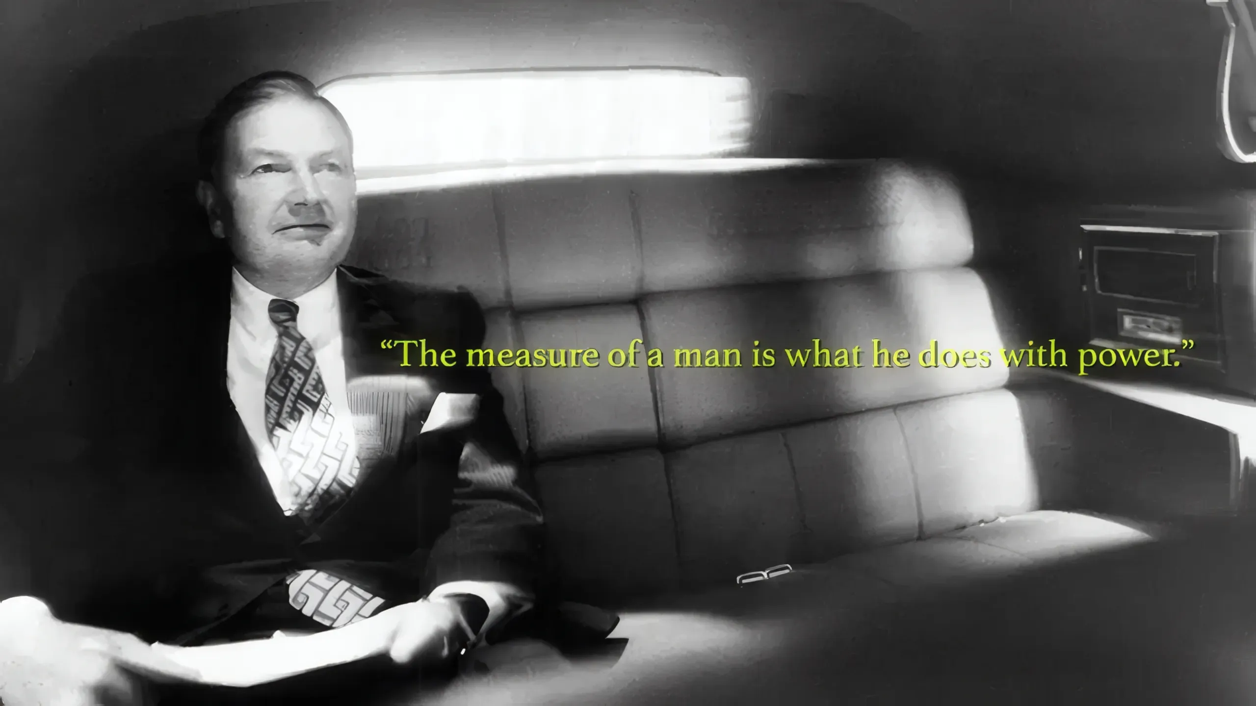 Quote graphic: 'The measure of a man is what he does with power' - Plato