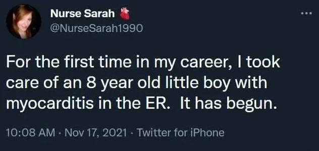 @NurseSarah1990 - first time treating 8-year-old with myocarditis in ER (Nov 2021)