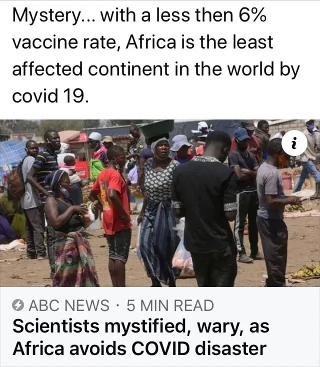 ABC News - Africa least affected with less than 6% vaccine rate